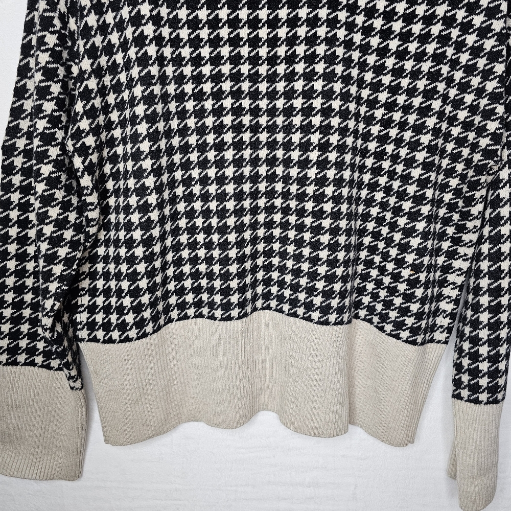 NWT Women's Medium Cozy Knit Houndstooth Cardigan Scottish, Tradition, Old Money - Picture 8 of 15